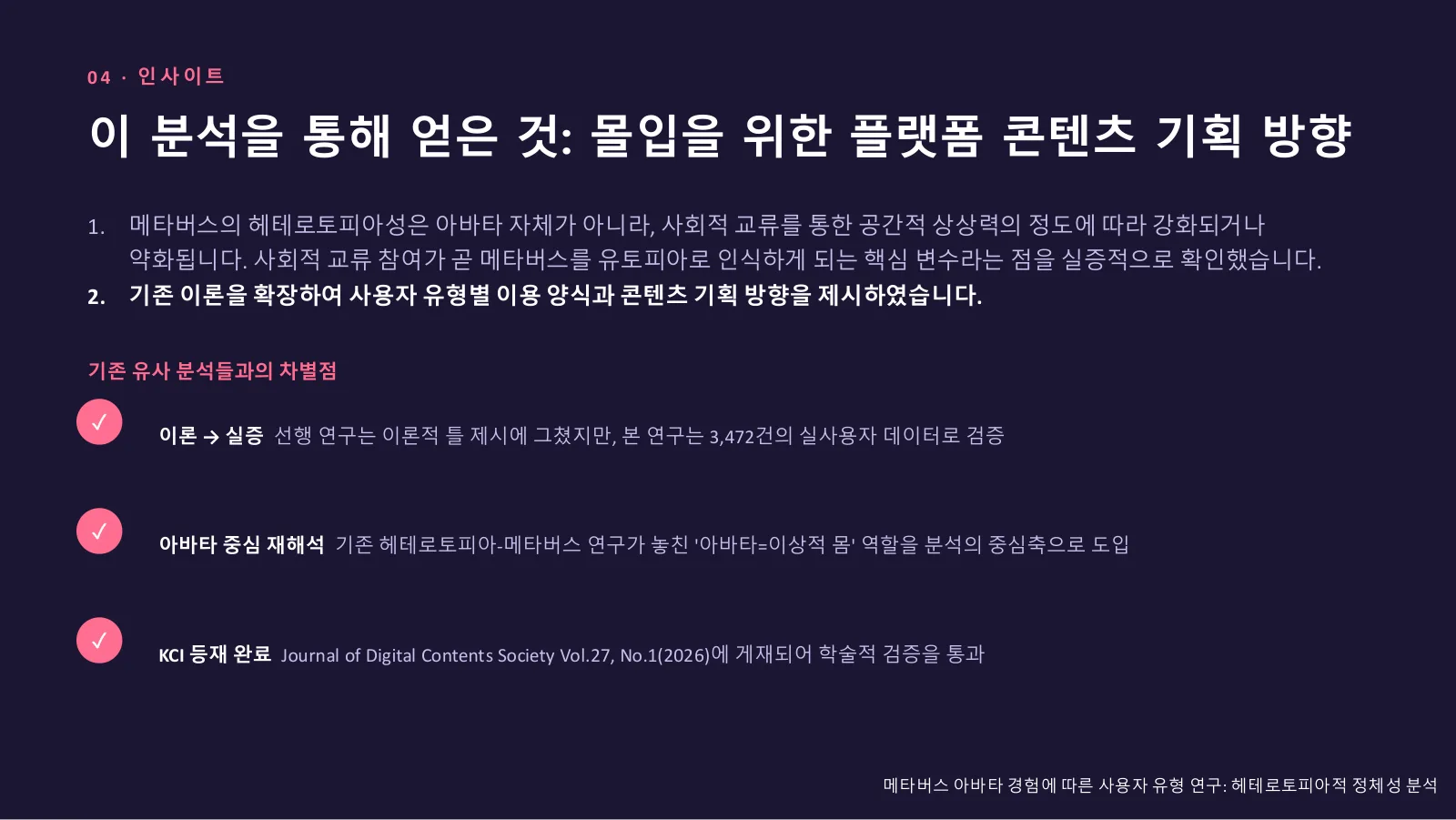메타버스 아바타 경험에 따른 사용자 유형 연구 포트폴리오 원본 슬라이드 5