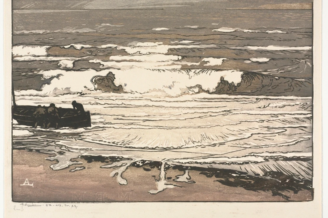The Breaking Waves, Tide of September 1901, Auguste Louis Lepère (클리블랜드 미술관 소장, 퍼블릭 도메인)